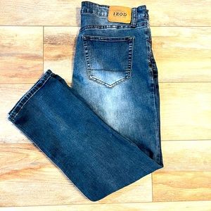 Izod men’s straight fit jeans.